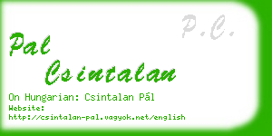 pal csintalan business card